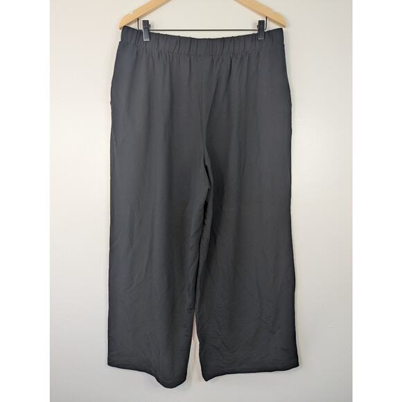 NWT Garnet Hill Black Tencel Wide Leg Knit Trousers - Picture 5 of 7